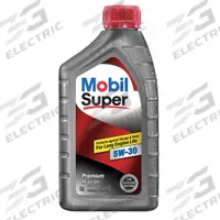 MOBIL Engine Oil: Synthetic Blend, 1 qt Size, Bottle, 5W-30, Super (MPN 124404). Key specifications — SAE Grade: 5W-30; Brand: MOBIL; Compatible Engine Type: Gasoline Engines; Compatible Vehicle Type: Cars; Oil Series: Super.