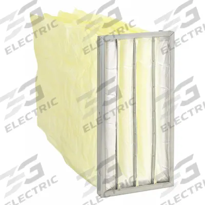 GRAINGER Pocket Air Filter: 24 in x 12 in x 29 in, MERV 14, Yellow, Synthetic - MERV 14 Pocket Air Filters