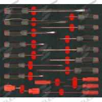 PROTO Screwdriver Sets: 11-20 Pieces, 19 Pieces, Cabinet/Keystone/Phillips Tip, Ergonomic Grip (MPN J1219RCFKV). Key specifications — attr1205274: PROTO; attr1205269: #3.