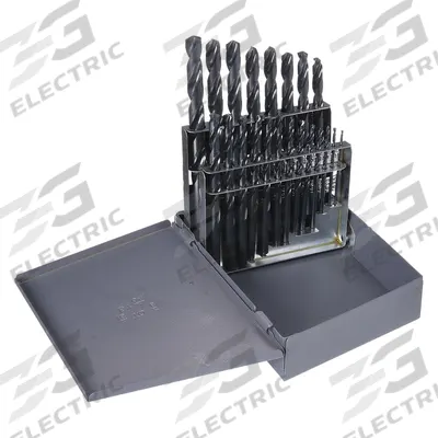 CHICAGO-LATROBE Jobber Length Drill Bit Set: 21 Pc, 1/16" to 3/8" by 64ths - NAS-Spec High-Speed Steel Jobber-Length Drill Bit Sets for Aerospace