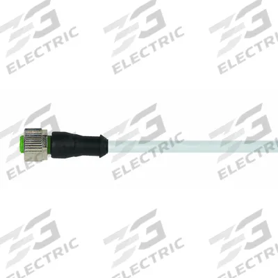 MURRELEKTRONIK Cordset: M12 Female Straight X Bare Wire, 4 Pins, Gray, PVC, 5 m Cable Lg - Single-Ended Cordsets with PVC Jacket for Flexing Applications