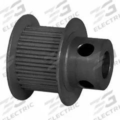 DAYTON Timing Pulley: Modified Curvilinear, Fixed, For GT Timing Belt Section, For 9 mm Belt Wd (MPN 25-2P09M6FA6). Key specifications — Brand: DAYTON; Finish: Clear Anodized; For Belt Series: Powerhouse®.