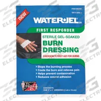 WATERJEL Burn Dressing: 6 in Dressing Lg, 2 in Dressing Wd, Non-Woven Polyester, Sterile, 15 PK (MPN B0206-60.69.000). Key specifications — Water Resistance: Not Water Resistant; Standards: FDA; Manufacturer Part Number: B0206-60.69.000; Package Type: Packet; Product Type: Burn Dressing; Sterility: Sterile; Brand: WATERJEL; Fastener Included: Fastener Not Included.