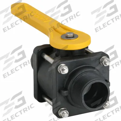BANJO Manual Two-Way Ball Valve: 2 in, Polypropylene, Straight, MNPT x Male Camlock - Polypropylene Ball Valves