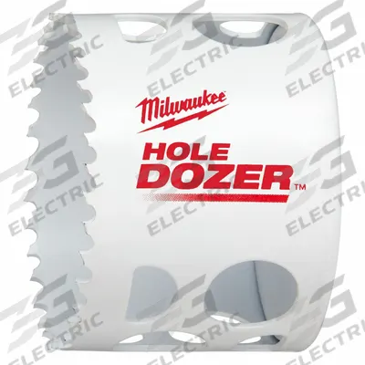 MILWAUKEE Hole Saw: 2 3/8 in Saw Dia., 3.5 Teeth per Inch, 1 5/8 in Max. Cutting Dp - Multi-Material-Cutting Hole Saws without Arbor