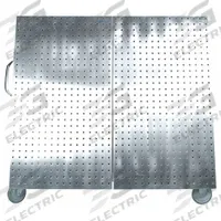 TRITON PRODUCTS A-Frame Pegboard Truck: Square, 3/8 in Peg Holes, 27 in x 48 in x 46 in, Silver (MPN LBC-4SS). Key specifications — Caster Wheel/Configuration: (2) Rigid; (2) Swivel; Color: Silver; Material: Stainless Steel; Brand: TRITON PRODUCTS.