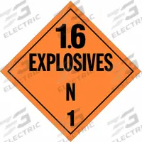 STRANCO INC DOT Container Placard: Explosives, 10 3/4 in x 10 3/4 in, 10 3/4 in Label Ht, Placard (MPN DOTP-0103-PS). Key specifications — Brand: STRANCO INC; Message: Explosives.