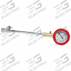 TRUCKSPEC Dual Foot Tire Gauge: Tire Pressure Gauge, 2 psi Pressure Increments, 12 in Overall Lg (MPN JL-5008B3). Key specifications — Product Type: Tire Pressure Gauge; Material: Steel; Brand: TRUCKSPEC.