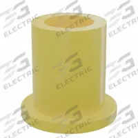 BUNTING BEARINGS Flanged Sleeve Bearing: PTFE, 1/4 in Bore, 3/8 in OD, 1/2 in Overall Lg, 3 PK (MPN BJ5F040604). Key specifications — Brand: BUNTING BEARINGS; Color: Yellow.