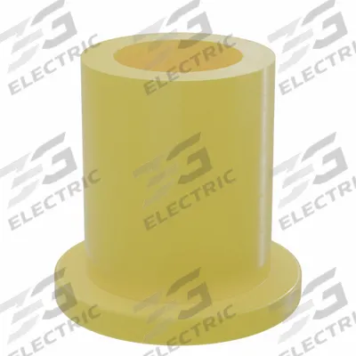 BUNTING BEARINGS Flanged Sleeve Bearing: PTFE, 1/4 in Bore, 3/8 in OD, 1/2 in Overall Lg - Plastic Flanged Sleeve Bearings for Non-Hardened Surfaces