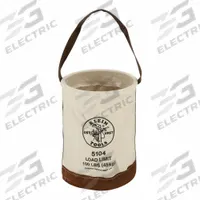 KLEIN TOOLS Bucket Bag: 12 in W x 17 in H, Off-White, Canvas, 1 Pockets, Open Top (MPN 5104). Key specifications — attr1118525: KLEIN TOOLS; attr1125037: Off-White; attr1125041: Canvas; attr1203718: Yes.