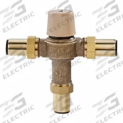WATTS Thermostatic Mixing Valve: 1/2 in Inlet Connection Size, 1/2 in Outlet Connection Size (MPN LFMMV-M1-QC). Key specifications — attr1037830: Solid Wax Hydraulic Principle Thermostat; attr1037827: WATTS.