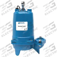 GOULDS Sewage Ejector Pump: Cast Iron, Three Phase, 2 hp, 200V AC, 240 gpm Flow Rate @ 10' of Head (MPN WS2038BHF). Key specifications — Impeller Material: Cast Iron; Rated Voltage: 200V AC; Brand: GOULDS; Discharge Orientation: Vertical; Switch: Not Included.