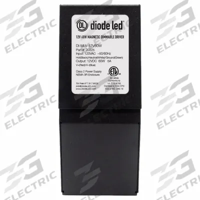 LED Driver: 150 W Power Output, 120V AC, 24V DC, 9 7/8 in Lg, Damp Location Rated - Tape & Linear Light Power Supplies