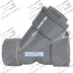 HAYWARD Y Check Valve: Piston, Y-Style Valve Body, 1 1/4 in Pipe Size, Flange x Flange, PVC, Flange (MPN YC10125F). Key specifications — Brand: HAYWARD.