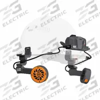 KLEIN TOOLS Hard Hat Cooling Fan: Polycarbonate/PVC, For Hard Hat/Safety Helmet, Gray/Orange (MPN 60523). Key specifications — Material: Polycarbonate/PVC; For Use With: Safety Helmet; Color: Gray/Orange; Brand: KLEIN TOOLS.