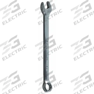 KTI Combination Wrench: Alloy Steel, Chrome, 14 mm Head Size, 7 5/8 in Overall Lg - Metric 12-Point Combination Wrenches
