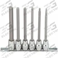 WESTWARD Socket Bit Set: 1 - 25 Pieces, 3/8 in Drive Size, 6 Pieces, 4 53/64 in Overall Lg, SAE (MPN 54TM26). Key specifications — attr1216280: Fixed Insert; attr1216283: WESTWARD; attr1225718: 1/4 in to 7/32 in; attr1227491: 3/8 in.