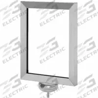 VISIONTRON Satin Stainless Sign Frame 8.5 In.x11in: Silver, 8 1/2 in Overall Wd (MPN FR811HDSS-CP2P). Key specifications — attr193638: VISIONTRON; attr982147: Silver; attr982154: Clear Non-Glare Acrylic; attr982153: Rope Barrier Posts; attr982157: Steel.