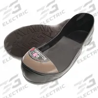IMPACTO Overshoe: For Size 4 to 5, Unisex, Chevron, Black/Gray, Steel Toe, XS, Safety-Toe, 1 PR (MPN TTUXS). Key specifications — Brand: IMPACTO; Size: XS; Footwear Sole Pattern: Chevron; Color: Black; Gender: Unisex; Product Type: Safety-Toe Overshoe; Toe Cap Material: Steel.