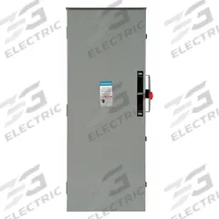 SIEMENS Safety Switch: Non-Fusible, 200 A, Single Phase, 240V AC, Galvanized Steel, Indoor/Outdoor (MPN DTNF224R). Key specifications — attr867131: SIEMENS.