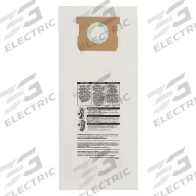 SHOP-VAC Vacuum Bag: Shop-Vac, Dry, Paper, 1-Ply, Std - Shop Vacuum Bags