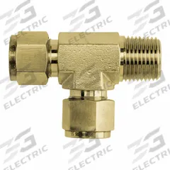 BRENNAN INDUSTRIES Compression Tee Fitting: 1/8 in OD x 1/8 in Pipe x 1/8 in OD Size, Brass (MPN N2605-02-02-02-B). Key specifications — Compatible Fitting Brands: Let-Lok; Brand: BRENNAN INDUSTRIES; Series: N2605.