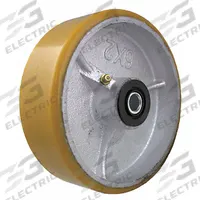 APPROVED VENDOR Caster Wheel: 6 in Wheel Dia., 3 in Wheel Wd, Polyurethane, 2,000 lb Load Rating (MPN P-UY-060X030/100R-LB). Key specifications — Brand: APPROVED VENDOR; Wheel/Tread Color: Yellow.
