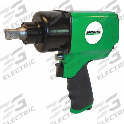 SPEEDAIRE Air Impact Wrench: Compact, 1/2 in Drive, Pistol-Grip, Square, 1/4 in NPT Air Inlet - Compact Pistol-Grip Impact Wrenches