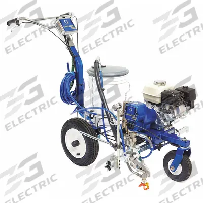 GRACO Striping Machine: Gas, Paints, 4 hp Horsepower, 2 in Line Wd - Min, 12 in Line Wd - Max - Gas-Powered Airless Line Stripers