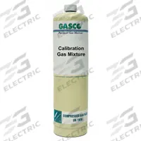 GASCO Calibration Gas: Air, Disposable, +/-5% Accuracy, C3H8, Calibration Gas, Calibration Gas (MPN X02AI98CP170010). Key specifications — For Use With: All OEM Gas Detectors; Background Gas: Air; Brand: GASCO; CGA Number: CGA 600; Gas Mixture: Propane (49% LEL) 1.03%; Reusability: Disposable.