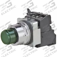 SIEMENS Illuminated Push Button: Illuminated, Extended Profile, Non-Metallic, 30 mm, 1NO/1NC (MPN 52PT6D3A). Key specifications — Brand: SIEMENS; Action: Momentary; Series: Class 52; Push Button Material Type: Non-Metallic.
