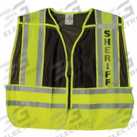 KISHIGO Pro Police Safety Vest: Safety Vest ANSI Class Class 2, Brown/Green, Polyester, Zipper (MPN 8054BZ-2X-4X). Key specifications — attr358683: Zipper; attr378047: KISHIGO; attr358676: Class 2; attr358678: Polyester; attr358679: 64 in; attr1314241: Pro Police Safety Vest.