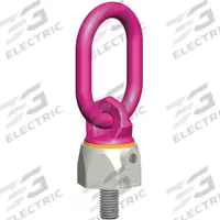 RUD CHAIN Hoist Ring: Pivot/Swivel, Steel w/Pink Powder-Coated Bail, 1"-8, Max. 7,700 lb, Lifting (MPN 7991095). Key specifications — Brand: RUD CHAIN; Thread Size: 1"-8; Operation: Lifting.
