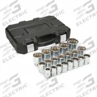 GEARWRENCH Socket Set: 3/8 in Drive, 6-Point, SAE, 19 mm to 50 mm (MPN 80845). Key specifications — attr1224269: 3/8 in; attr1204685: Not Tether Capable; attr1204650: 19 mm to 50 mm; attr1204673: Socket Bits Not Included; attr1204688: GEARWRENCH; attr1224230: Friction; attr1224354: No Thin Wall; attr1206170: Standard Sockets.