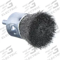 WEILER End Brush: Crimped Steel, 1 in Dia, 0.01 in Fill Dia, 1/4 in Shank (MPN 90188). Key specifications — Brand: WEILER.
