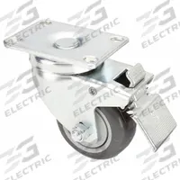 APPROVED VENDOR Plate Caster: Swivel, Total Lock, Polyurethane, 3 1/2 in Wheel Dia, Ball, Total Lock (MPN 435X80). Key specifications — Wheel Bearing Type: Ball; Wheel/Tread Color: Gray; Brand: APPROVED VENDOR; Caster Type: Swivel with Total Lock.