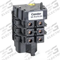 CONDOR USA, INC Thermal Overload (MPN SK-R3/10). Key specifications — Brand: CONDOR USA, INC; Max Current Setting: 10 A; Min Current Setting: 6.3 A; Phase: Three; Product Type: Thermal Overload for MDR 3 Pressure Switch; Voltage: 600V AC; Manufacturer Part Number: SK-R3/10.
