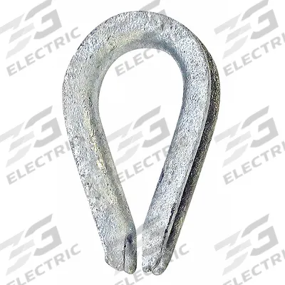 CROSBY Wire Rope Thimble: 3/8 in Compatible Rope Dia, Galvanized Steel/Stainless Steel - Thimbles
