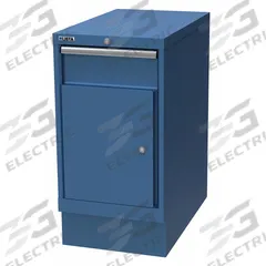 LISTA Modular Workbench Cabinet: Cabinet, Steel, 16 7/8 in Overall Wd, 28 1/2 in Overall Dp, Blue (MPN XSNW0600-0202BB). Key specifications — Material: Steel; Brand: LISTA.