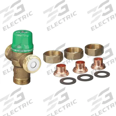 TACO Thermostatic Mixing Valve: 1 in Inlet Connection Size, 1 in Outlet Connection Size - Point-of-Use Mixing Valves