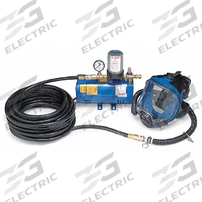 ALLEGRO Supplied Air Pump Package: 50 ft Hose Lg, 1/4 hp Pump Horsepower, Full Face Mask - Allegro Complete SAR Systems