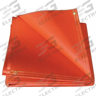 HI TEMP Welding Blanket: Silicone-Coated Fiberglass, 5 ft Wd, 6 ft Lg, Red - Heavy-Duty Silicone-Coated Fiberglass Welding Blankets