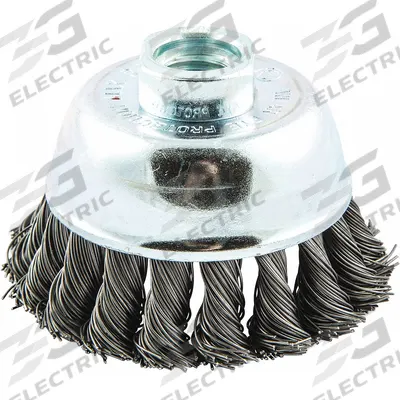 APPROVED VENDOR Cup Brush: Twisted Steel, 3 in Dia, 0.02 in Fill Dia - Heavy-Cleaning Brushes for Contoured Carbon Steel Surfaces