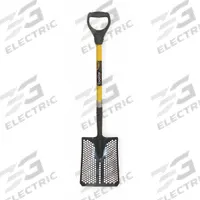 SEYMOUR MIDWEST Square Point Mud/Sifting Shovel: Steel Blade, 14 ga, D-Grip Handle Type (MPN 49503GR). Key specifications — Blade Color: Gray; Handle Color: Yellow; Blade Material: Steel.