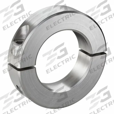 RULAND MANUFACTURING Shaft Collar: 2-Piece, Inch, Round, Clamp-On, 1 3/8 in Bore Dia - Stainless Steel Shaft Collars