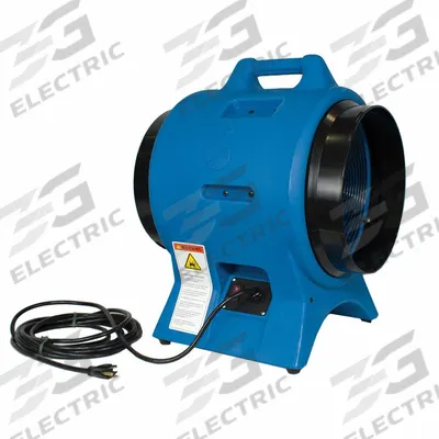 AMERIC Confined Space Fan: 115 V AC, 12 in Duct Dia, 1 hp Horsepower - Axial Fans & Blowers