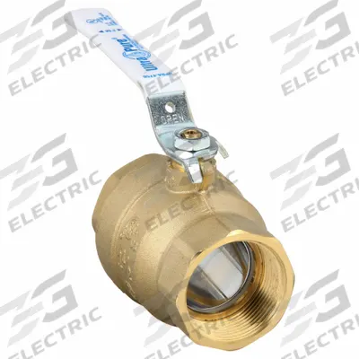 MILWAUKEE VALVE Manual Two-Way Ball Valve: 1 1/2 in, Brass, Straight, FNPT x FNPT - Brass Ball Valves
