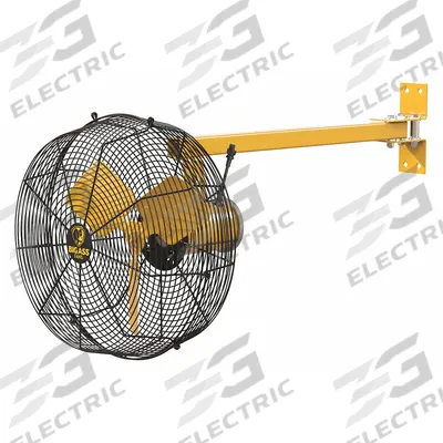BIG ASS FANS Mounted Fan: 20 in Blade Dia, 120V AC, 1/3 hp Motor HP, Post Mount - Standard Industrial Wall-Mount Fans