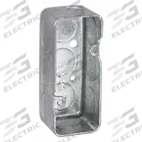 RACO Electrical Box: Steel, Steel Material & Nominal Size, 1 Gangs, 1 1/2 in Box Dp, 3 3/4 in Box Ht (MPN 640). Key specifications — Brand: RACO; Bracket Style: Without Bracket; Clamp Style: Without Clamps.